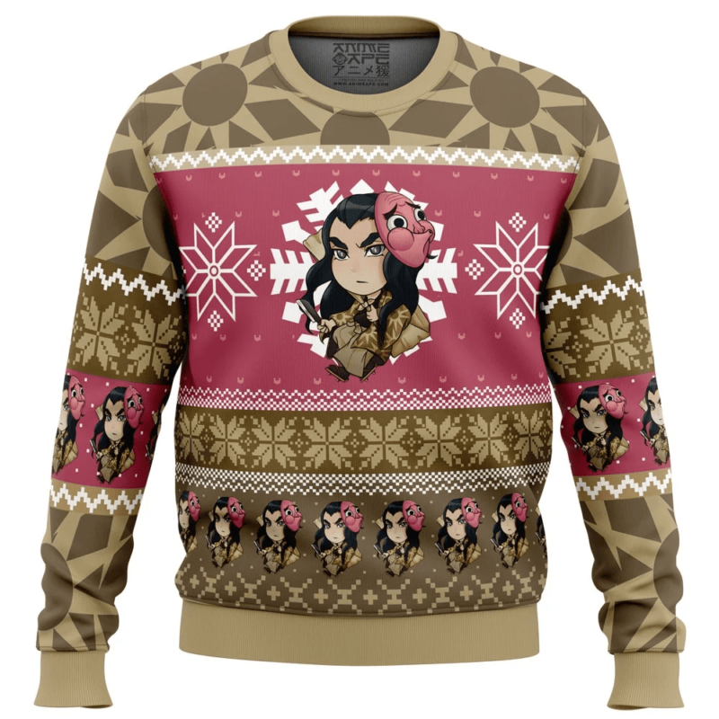 3D Anime Demon Slayer Haganezuka Hotaru Custom Ugly Christmas Sweater