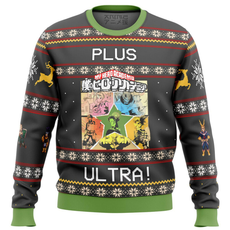 3D Anime My Hero Academia Boku No Plus Ultra Custom Ugly Christmas Sweater