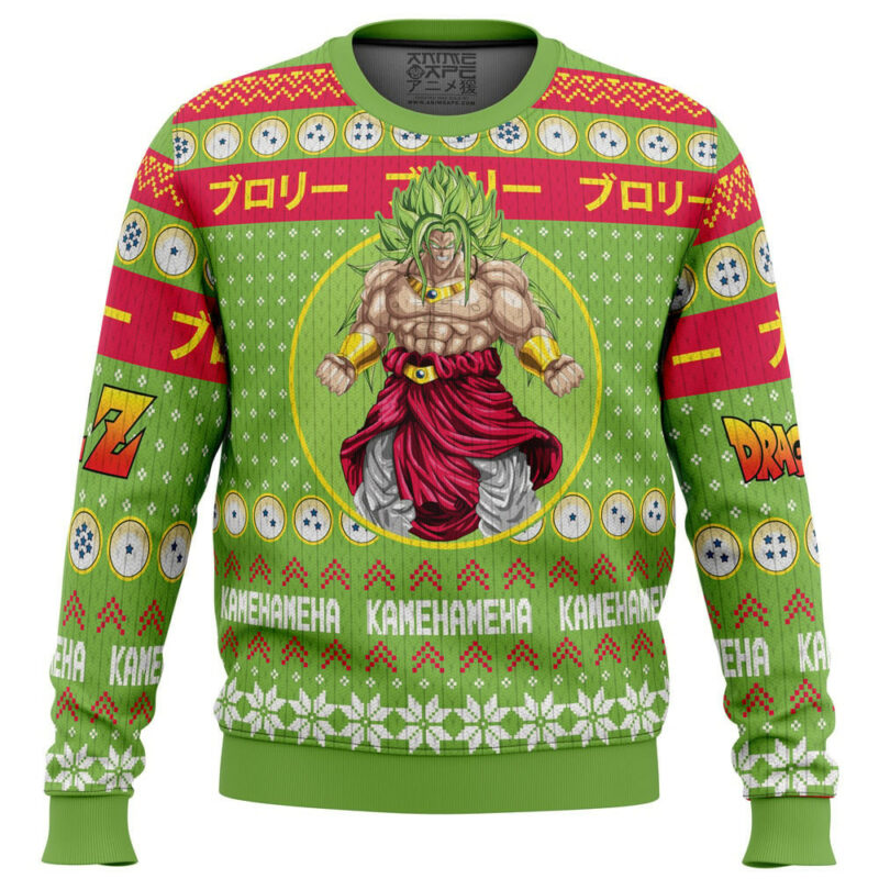 3D Anime Dragon Ball Broly Custom Fandom Ugly Christmas Sweater VA309081