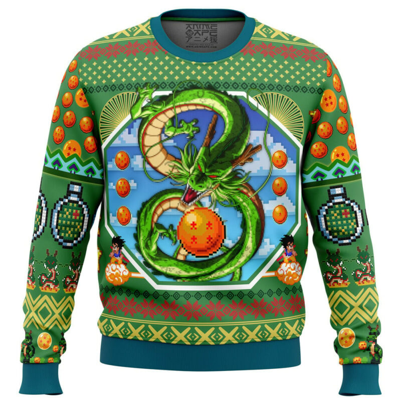 3D Anime Dragon Ball Shenron Custom Fandom V1 Ugly Christmas Sweater