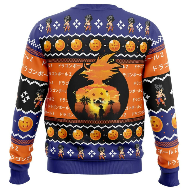 3D Anime Dragon Ball Beautiful Sunset Custom Ugly Christmas Sweater VA308212