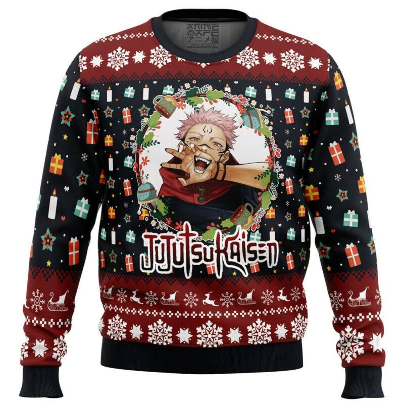 3D Anime Jujutsu Kaisen Sukuna Custom Fandom Ugly Christmas Sweater