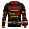 3D Anime Dragon Ball Z Logo Ugly Christmas Black Custom Fandom Ugly Christmas Sweater