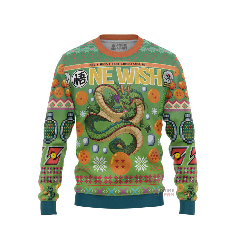 3D Anime Dragon Ball Shenron Custom Fandom V4 Ugly Christmas Sweater VA308057