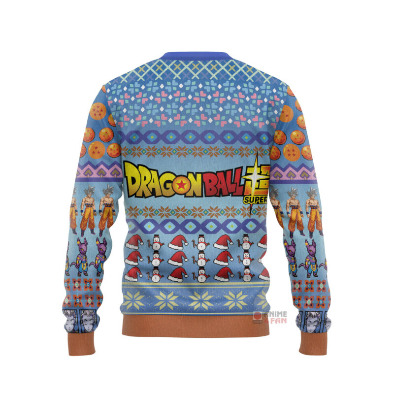 3D Anime Dragon Ball Ultra Instinct Goku Custom Fandom Ugly Christmas Sweater VA308064