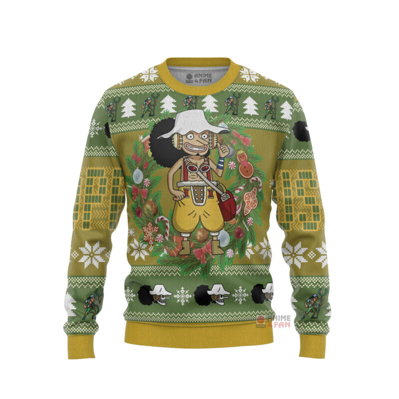 3D Anime One Piece Usopp Custom Fandom Ugly Christmas Sweater VA308112