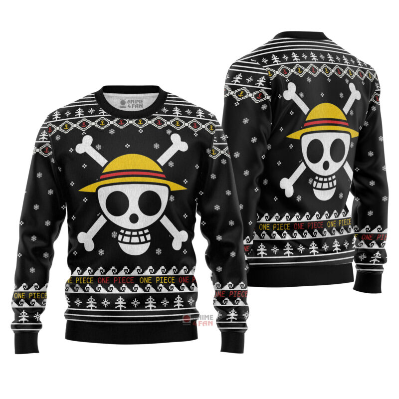 3D Anime One Piece Straw Hat Pirates V2 Custom Fandom Ugly Christmas Sweater VA308113