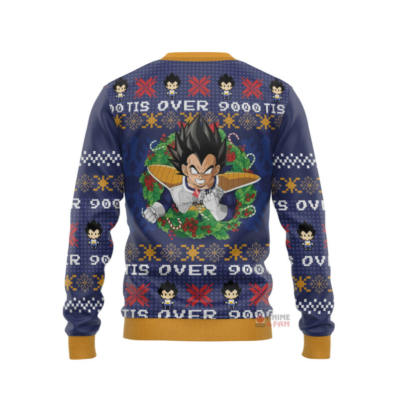 3D Anime Dragon Ball Tis Over 9000 Custom Fandom Ugly Christmas Sweater VA308115