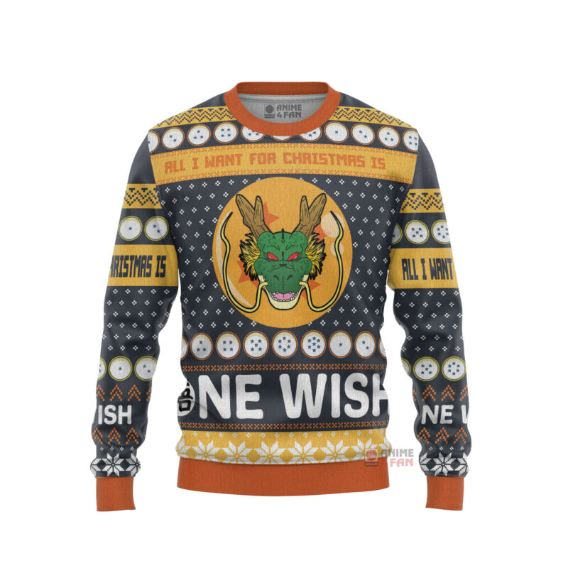 3D Anime Dragon Ball Shenron Custom Ugly Christmas Sweater VA308131