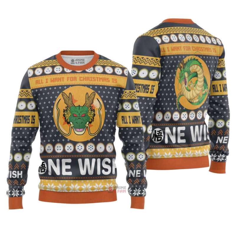 3D Anime Dragon Ball Shenron Custom Ugly Christmas Sweater VA308131