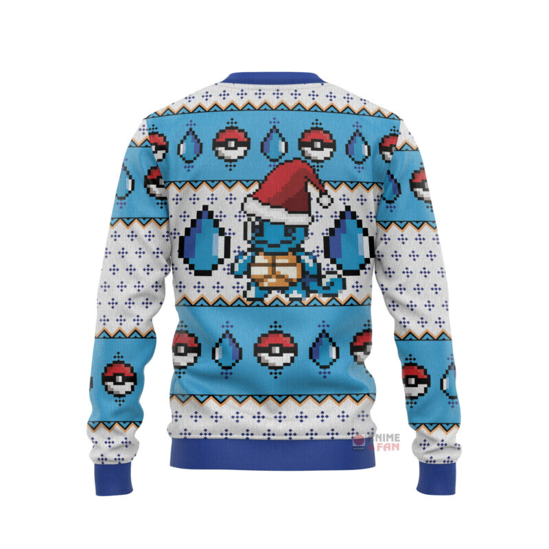 3D Anime Pokemon Squirtle Custom Fandom Ugly Christmas Sweater VA308175