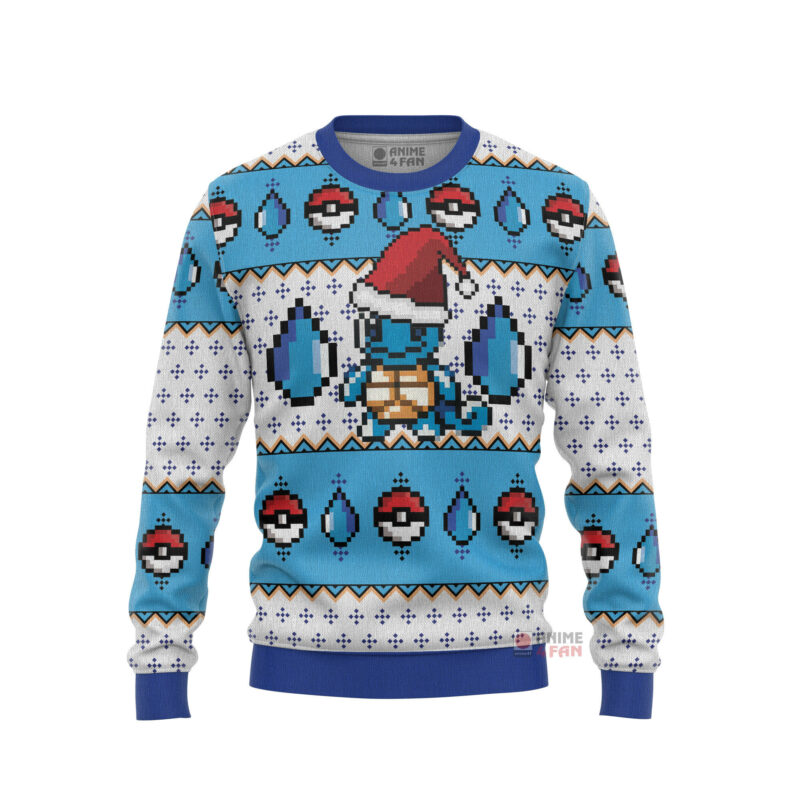 3D Anime Pokemon Squirtle Custom Fandom Ugly Christmas Sweater VA308175