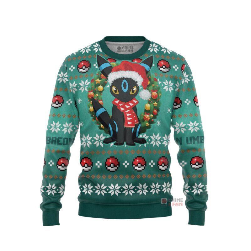 3D Anime Pokemon Umbreon Custom Fandom Ugly Christmas Sweater VA308176