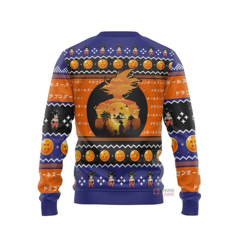 3D Anime Dragon Ball Beautiful Sunset Custom Ugly Christmas Sweater VA308212