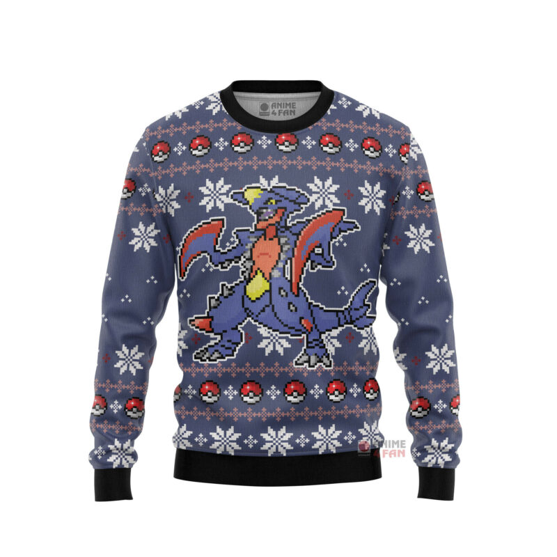 3D Anime Pokemon Garchomp Custom Fandom Ugly Christmas Sweater VA308237