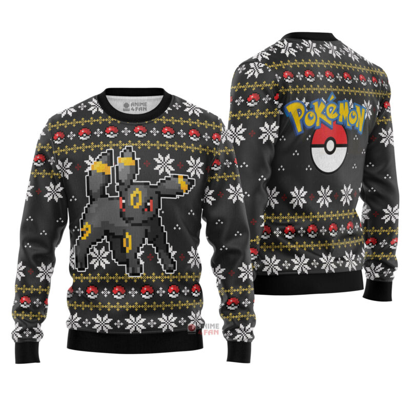 3D Anime Pokemon Umbreon Custom Fandom Ugly Christmas Sweater VA310070