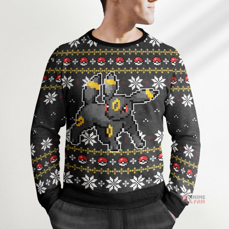 3D Anime Pokemon Umbreon Custom Fandom Ugly Christmas Sweater VA310070