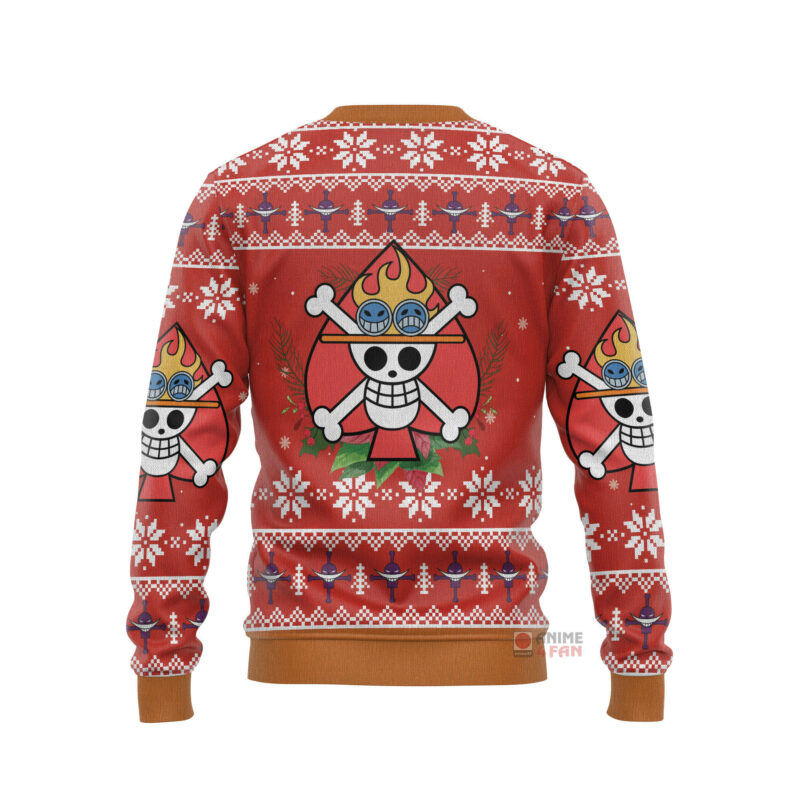 3D Anime One Piece Portgas Ace Custom Fandom Ugly Christmas Sweater VA308339