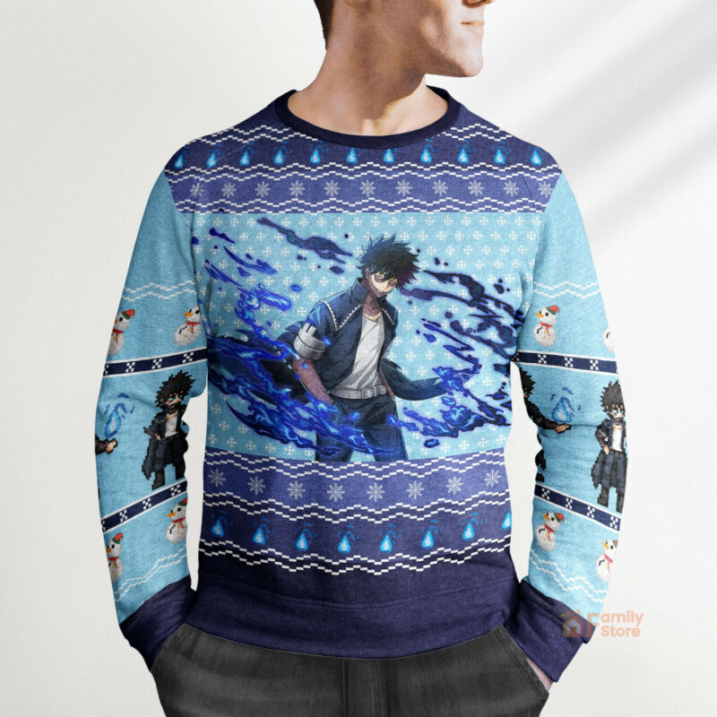 3D Anime My Hero Academia Dabi Blueflame Custom Fandom Ugly Christmas Sweater VA308442