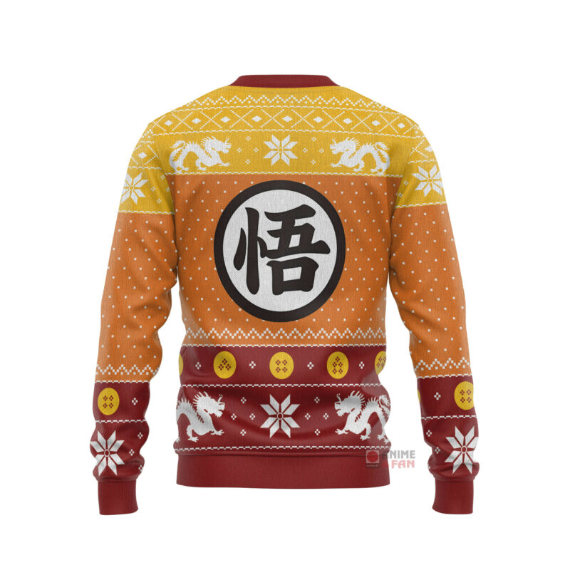 3D Anime Dragon Ball Goku Text Custom Ugly Christmas Sweater VA309046