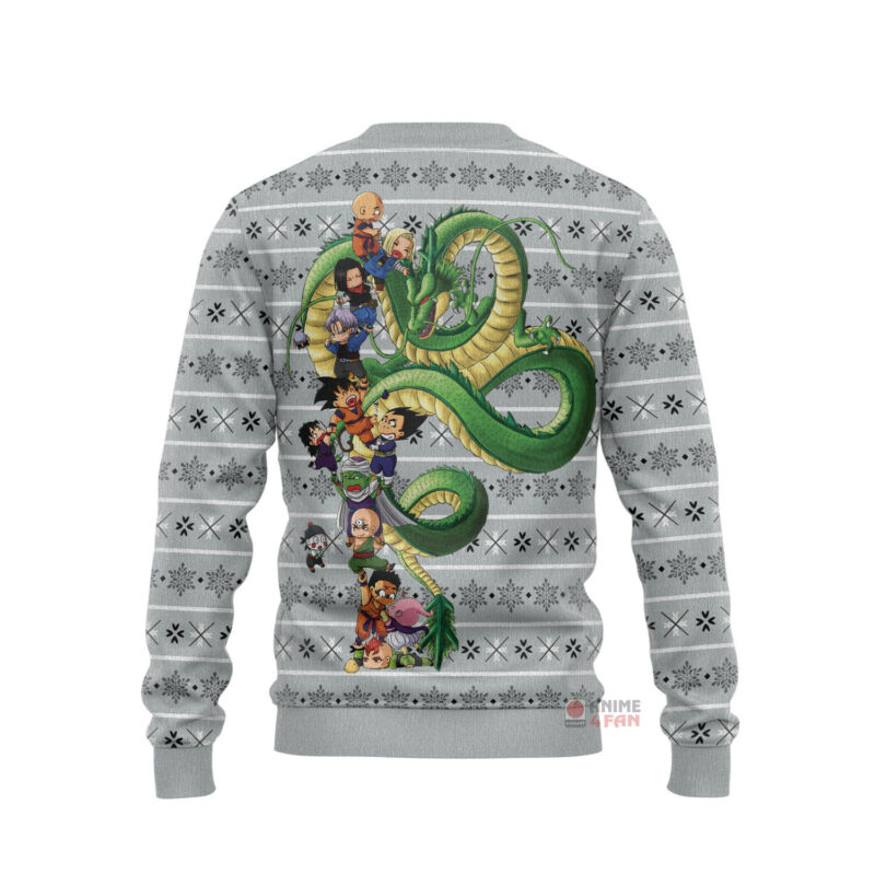 3D Anime Dragon Ball Shenron Play With Characters Custom Fandom Ugly Christmas Sweater VA309079