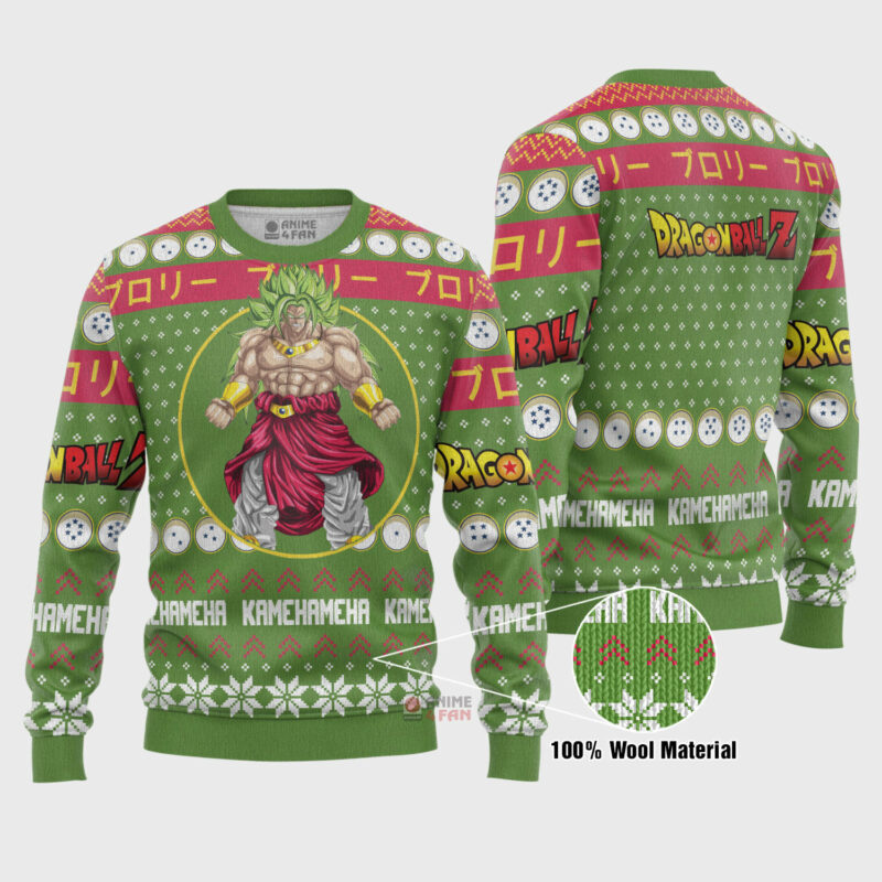 3D Anime Dragon Ball Broly Custom Fandom Ugly Christmas Sweater VA309081