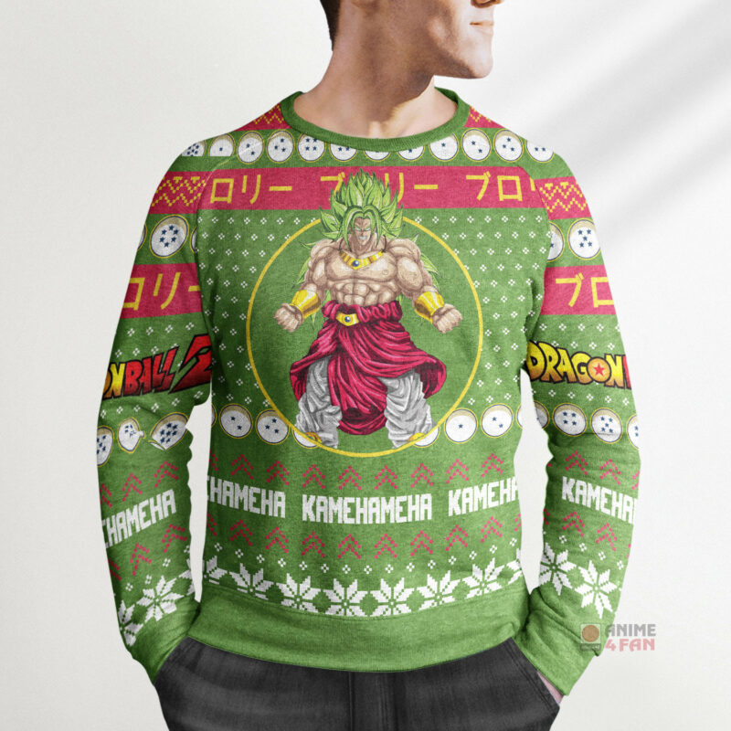 3D Anime Dragon Ball Broly Custom Fandom Ugly Christmas Sweater VA309081