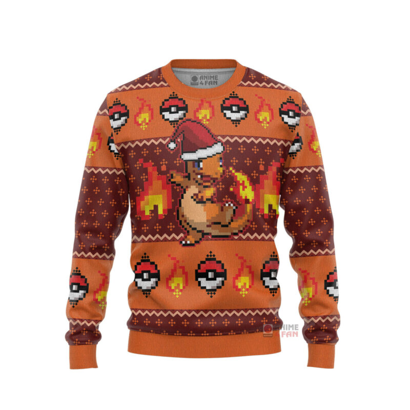 3D Anime Pokemon Charmander Custom Fandom Ugly Christmas Sweater VA309089