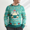 3D Anime Pokemon All is Calm All Bright Snorlax Custom Fandom Ugly Christmas Sweater VA309095