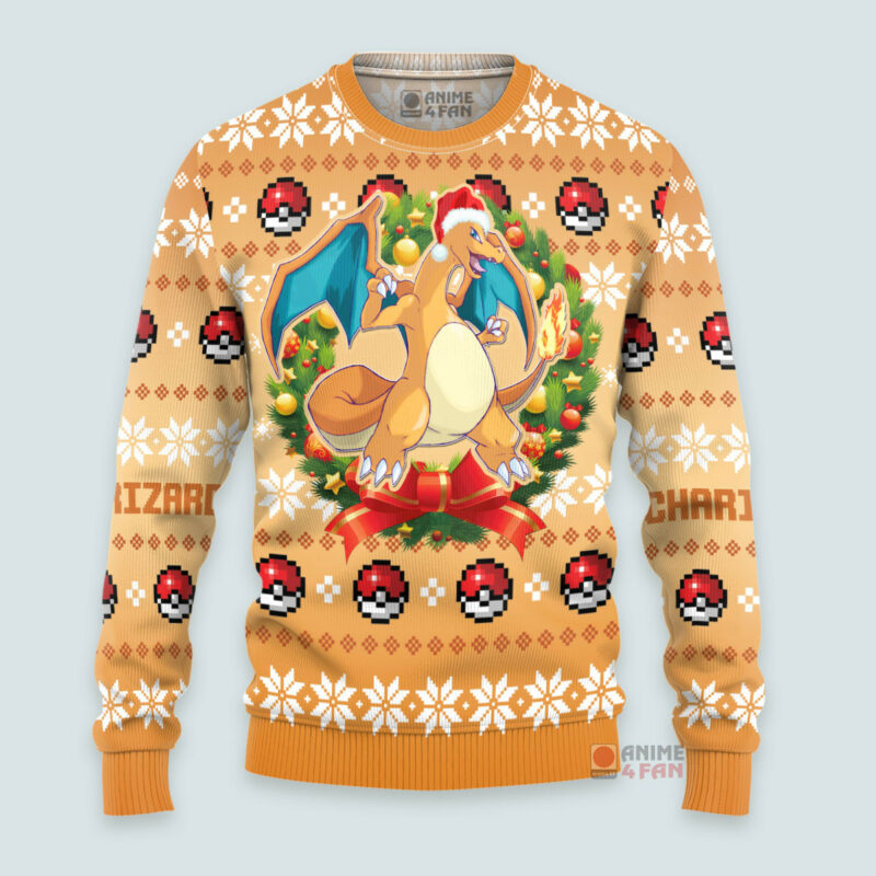 3D Anime Pokemon Charizard Custom Fandom Ugly Christmas Sweater VA310067