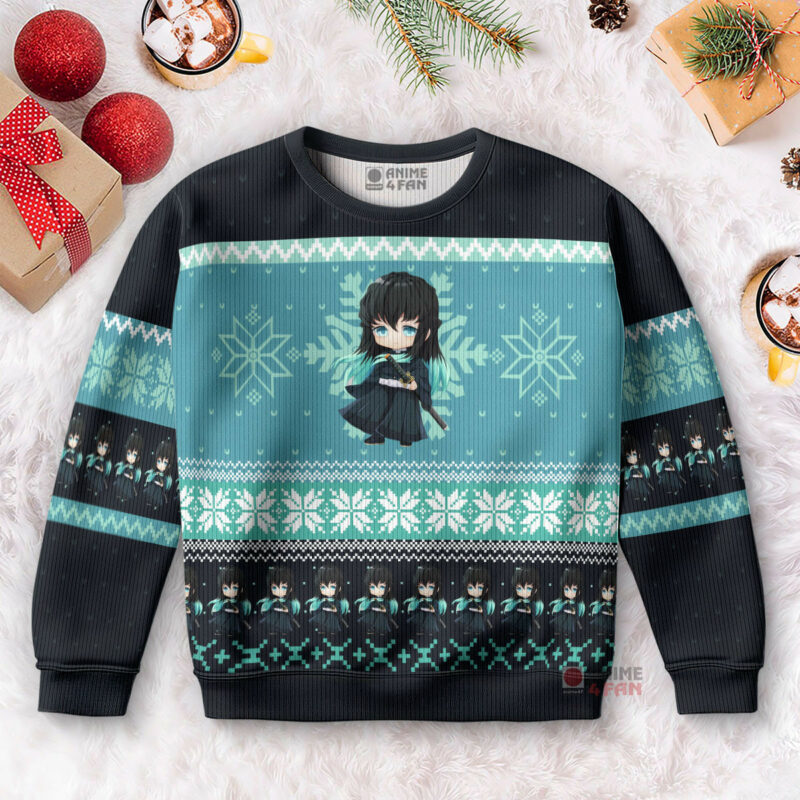 3D Anime Demon Slayer Muichiro Tokito Custom Ugly Christmas Sweater VA311001