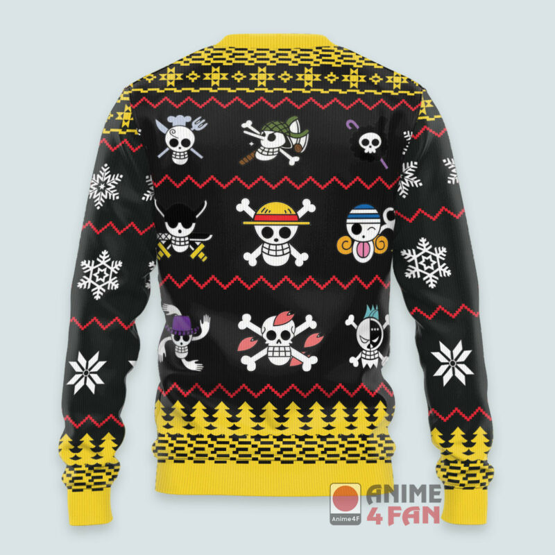 3D Anime One Piece Flags Custom Fandom Ugly Christmas Sweater VA311002