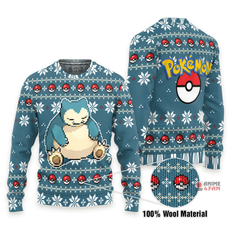 3D Anime Pokemon Snorlax Custom Fandom Ugly Christmas Sweater VA308082