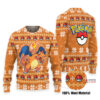 3D Anime Pokemon Charizard Custom Fandom Ugly Christmas Sweater VA308277