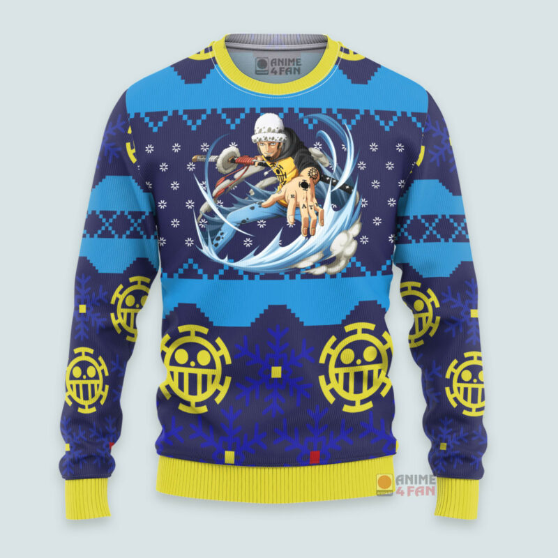 3D Anime One Piece Trafalgar Law Custom Ugly Christmas Sweater VA311083