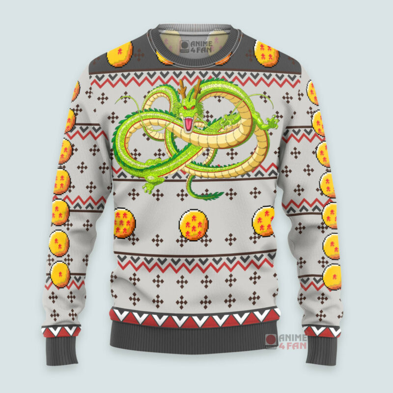 3D Anime Dragon Ball Shenron Seven Dragon Balls Custom Fandom Ugly Christmas Sweater VA311119