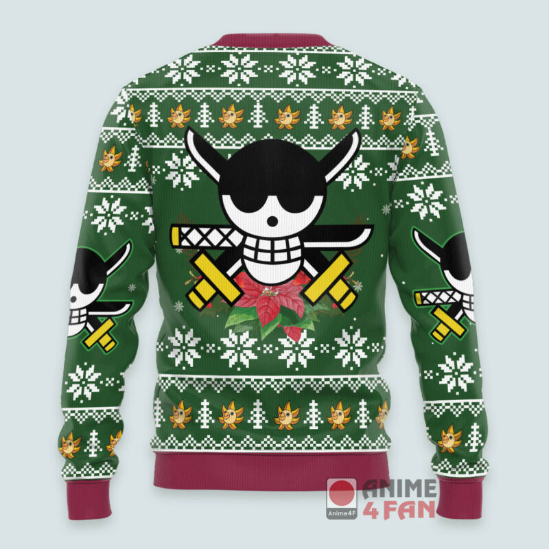 3D Anime One Piece Zoro Custom Fandom Ugly Christmas Sweater VA311163