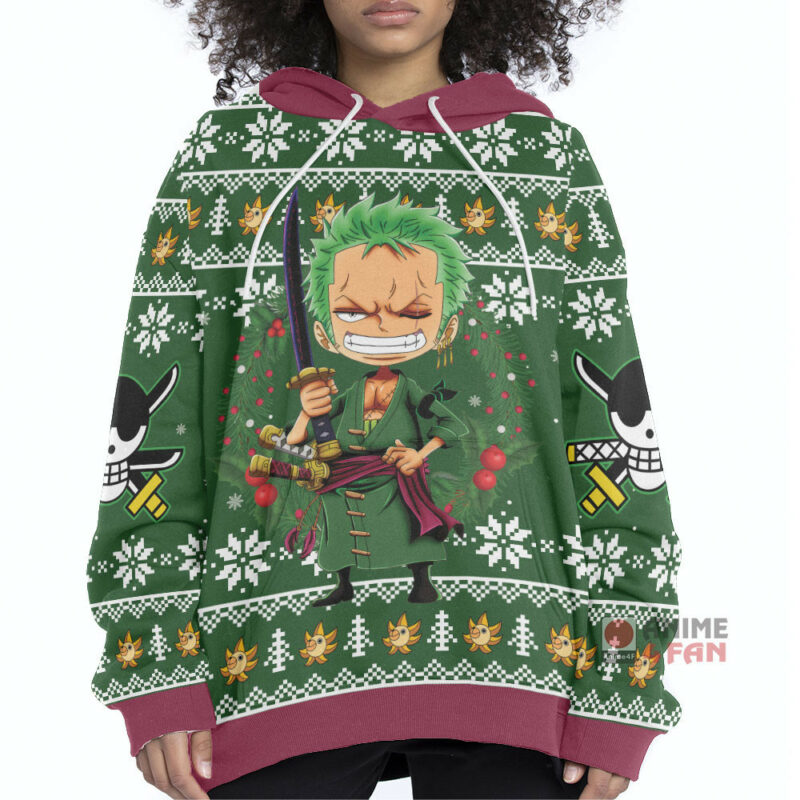 3D Anime One Piece Zoro Custom Fandom Ugly Christmas Sweater VA311163