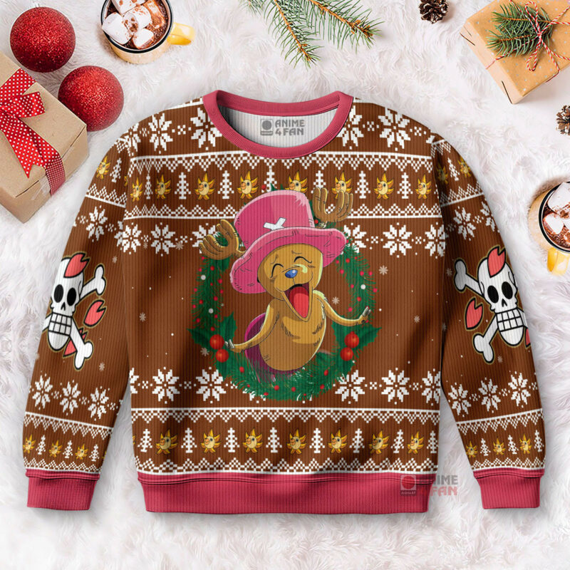 3D Anime One Piece Happy Chopper Custom Fandom Ugly Christmas Sweater VA311180