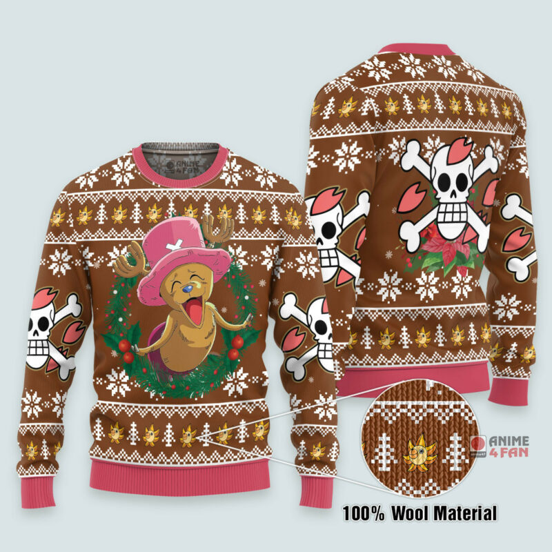 3D Anime One Piece Happy Chopper Custom Fandom Ugly Christmas Sweater VA311180