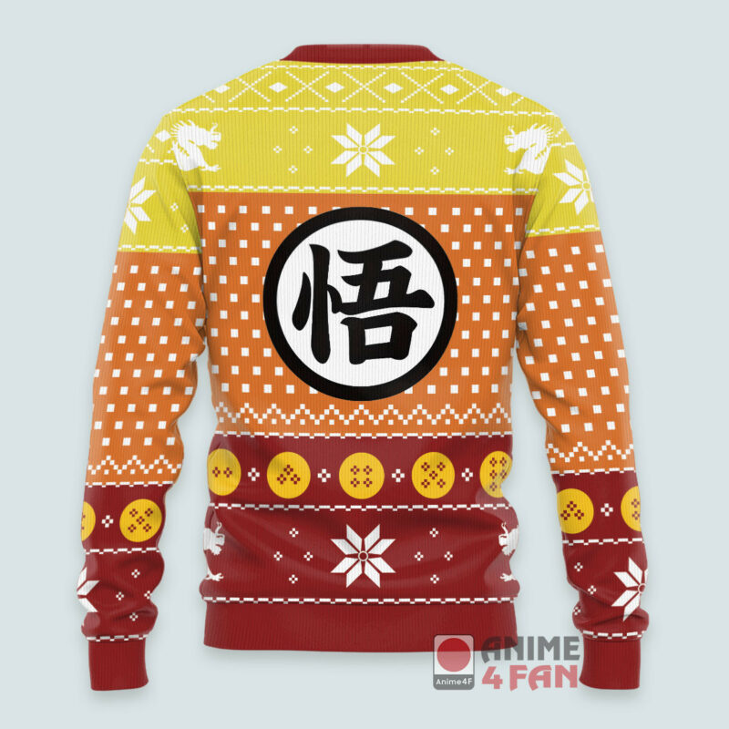 3D Anime Dragon Ball Goku Kanji Custom Ugly Christmas Sweater VA311182