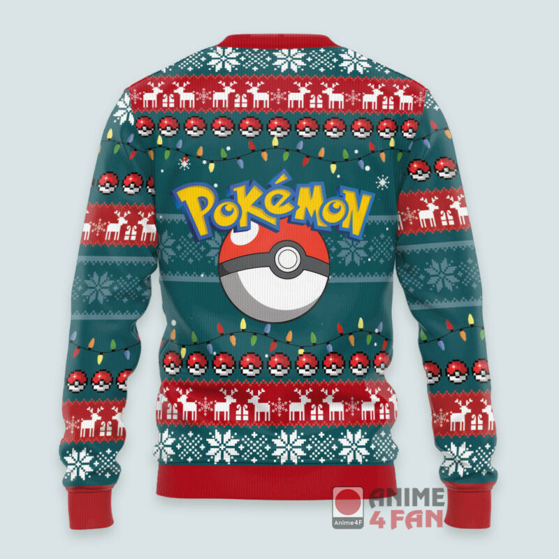 3D Anime Pokemon Bulbasaur and Squirtle Custom Fandom Ugly Christmas Sweater VA311194