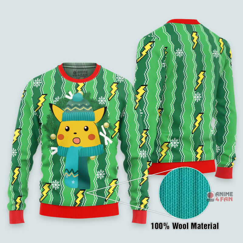 3D Anime Pokemon Pikachu Custom Fandom Ugly Christmas Sweater VA310120