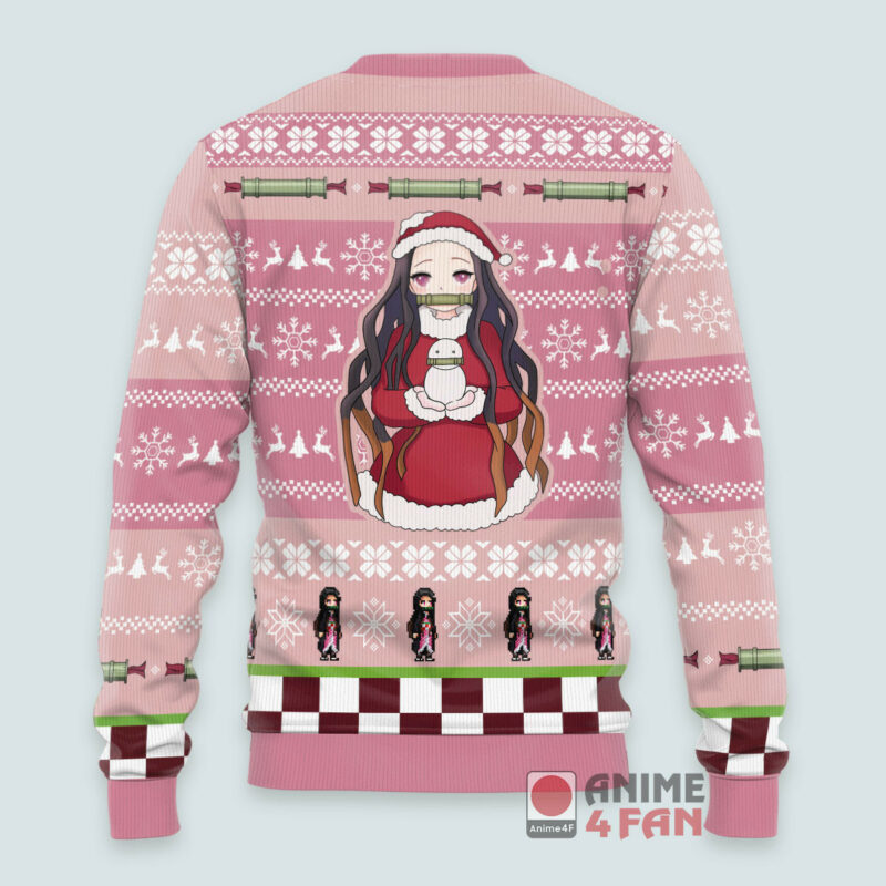 3D Anime Demon Slayer Nezuko Kamado Custom Ugly Christmas Sweater VA311200