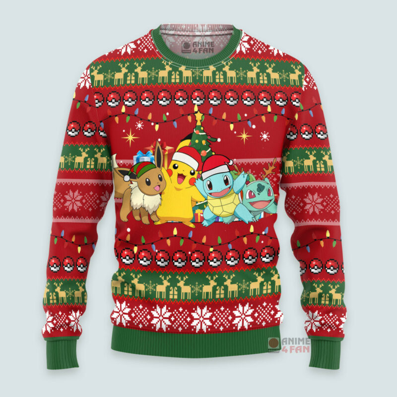 3D Anime Pokemon Custom Fandom Ugly Christmas Sweater VA311231