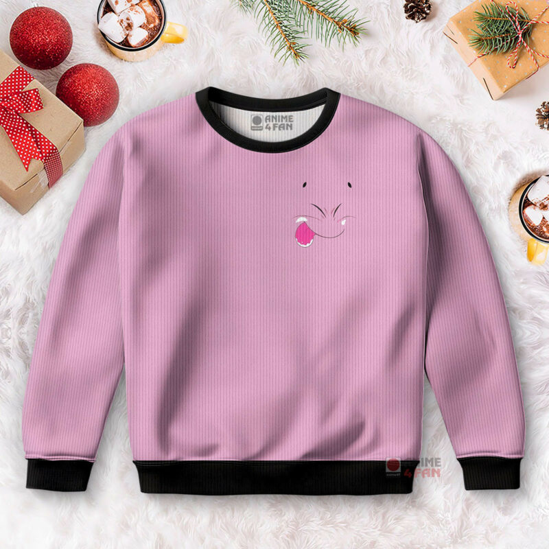 3D Anime Dragon Ball Majin Buu Face Custom Ugly Christmas Sweatshirt