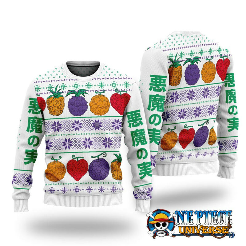 3D Anime One Piece Devil Fruits Custom Ugly Christmas Sweater