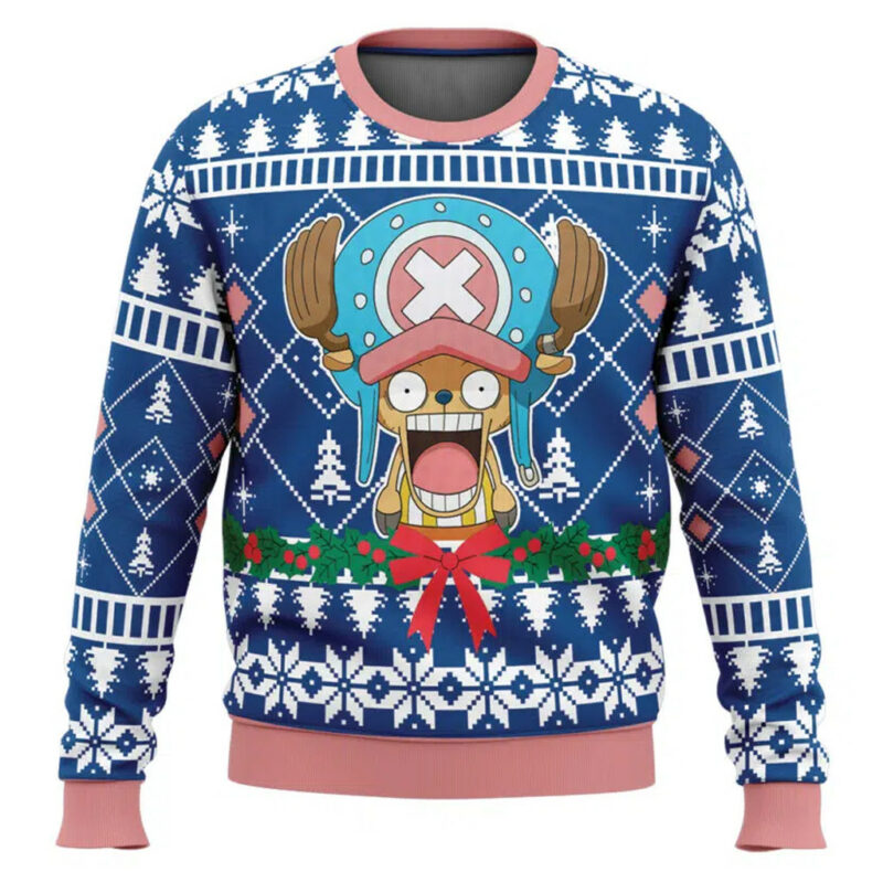 3D Anime One Piece Tony Tony Chopper Custom Ugly Christmas Sweater