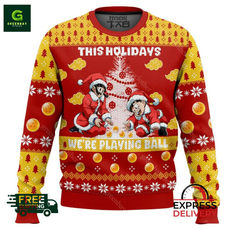 3D Anime Dragon Ball Z Goku Christmas Custom Ugly Christmas Sweater