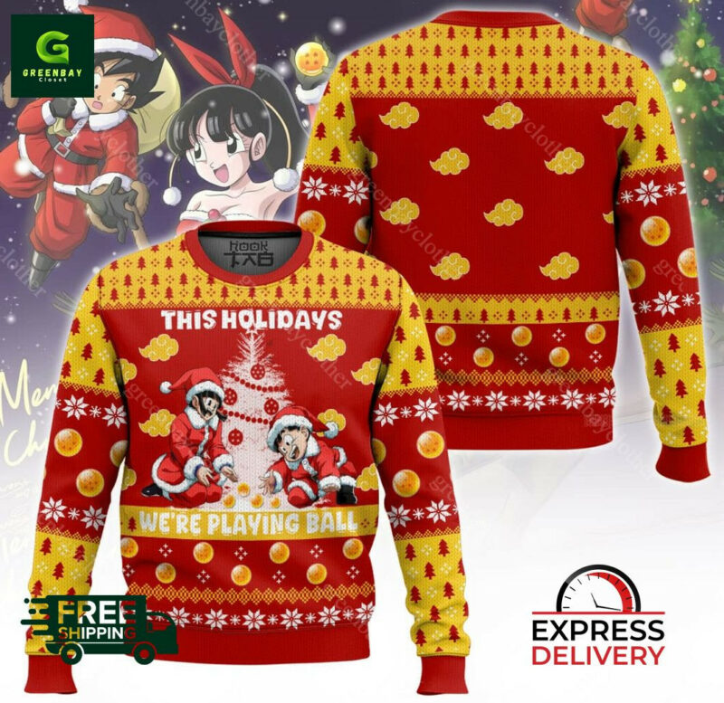 3D Anime Dragon Ball Z Goku Christmas Custom Ugly Christmas Sweater